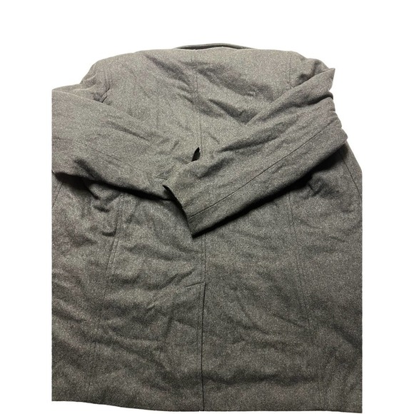Vintage London Fog Gray Wool Blend Quilted Overcoat Jacket Men’s Size XL - Picture 4 of 7